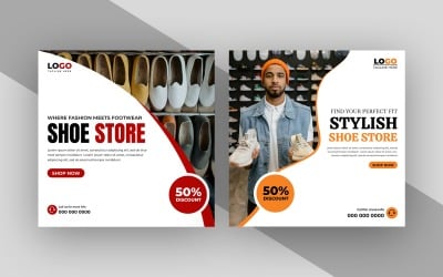 Shoe Store Social Media Instagram Post banner Template