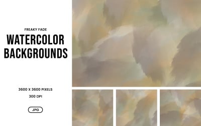 Watercolor Background Set – Faded Vintage Colors Abstract Textures