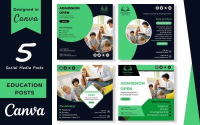 College School Admission Canva Post Pack