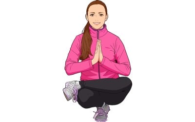 Fitness Toestand Pose Illustration