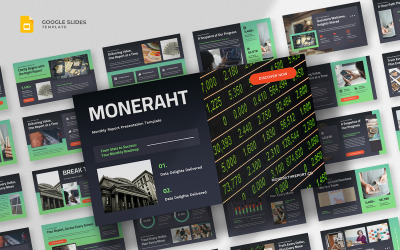 Monthly Report Google Slides Template - Moneraht