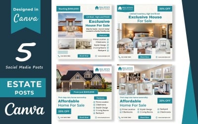 Professional Property Listing Canva Social Media Pack