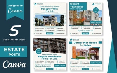 Property Listing Social Media Canva Template Pack