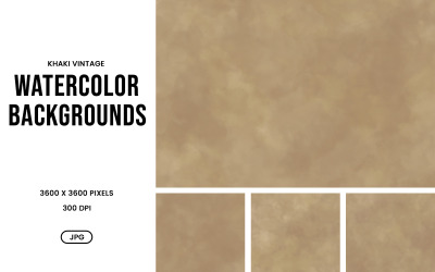 Watercolor Background Set – Khaki Vintage Earthy Tone