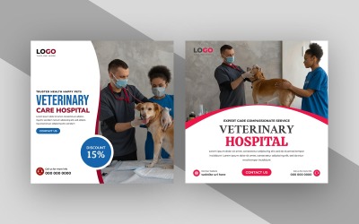 Banner per post Instagram sui social media del centro veterinario