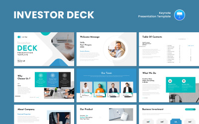 Befektetői Pitch - Deck Keynote prezentációs sablon