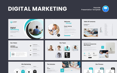 Clean Digital Marketing Keynote Presentation Template