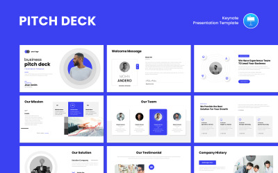 Creative Startup Pitch Deck Keynote Presentation Template