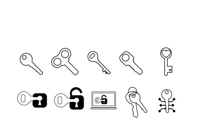 Essential Monochrome Outline Icons Pack for UI and Web Design