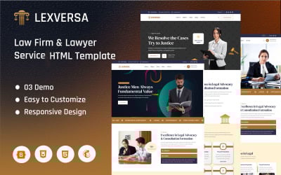 LexVersa - Law Firm &amp;amp; Lawyer Service HTML Template