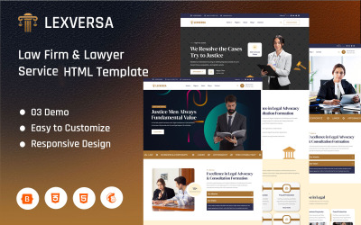 LexVersa – szablon HTML dla kancelarii prawnej i usług prawniczych