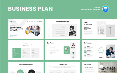 Modello di presentazione elegante per un business plan
