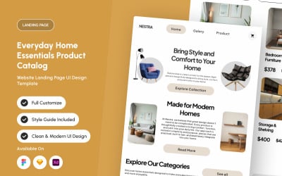 NESTRA - Aesthetic Home Product Catalog UI