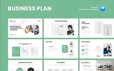 Sleek Business Plan Keynote Presentation Template