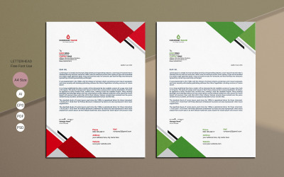 A4 size Letterhead Template Design And Corporate Identity Template
