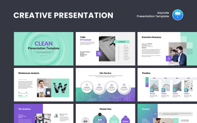 Clean Keynote Presentation Template