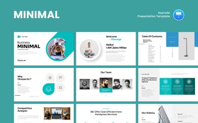 Minimalistische Keynote-Präsentationsvorlage.