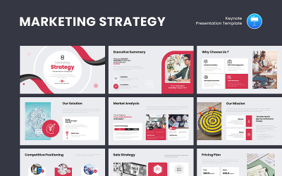 Modello di presentazione per la strategia di marketing di una startup