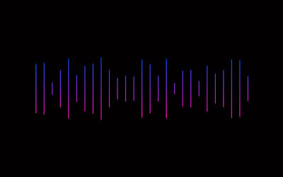 Neon Audio Waveform Equalizer Bars On Black Background For Music And Technology Visualization