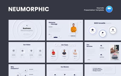 New Neumorphic Keynote Presentation Template