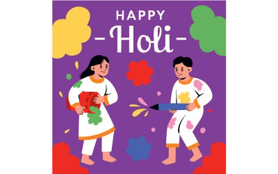 A Couple of People Joyfully Celebrating Holi