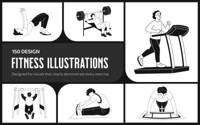 Fitness Illustrations Bundle