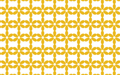 Padrão floral amarelo sem emendas, estilo retrô com margaridas, ideal para papel de parede e tecido.