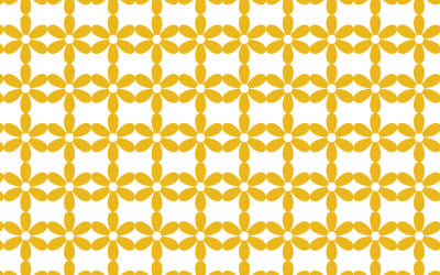 Seamless Yellow Floral Pattern Background Retro Daisy Tile Repeat Design for Wallpaper and Fabric