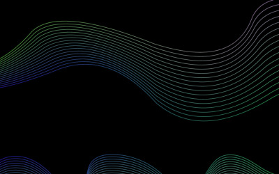 Abstract Wavy Lines Background With Colorful Gradient Waves For Technology And Music Design
