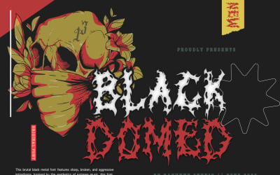 Black Domed – Brutal Black Metal Display Font