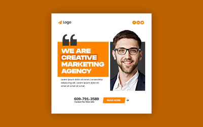 Clean Creative Marketing Agency Social Media Post Template