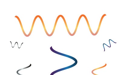 Colorful Wavy Ribbons and Decorative Streamers Isolated on White Background for Design