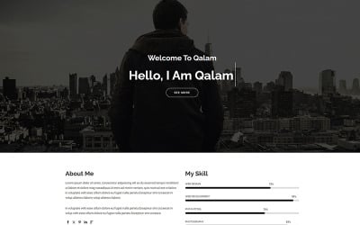 Qalam - Modelo de site para portfólio pessoal e de designers