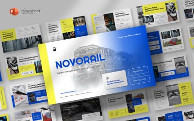 Transportation Train Powerpoint Template - Novorail
