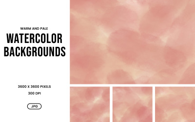 Watercolor Background Set – Warm &amp;amp; Pale Pastel Textures