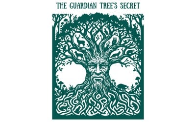 A Arte da Capa do Livro de Fantasia Secreta da Árvore Guardiã