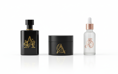 Luxury Letter A Monogram Logo Set – Ornamental Feminine Initial Designs with Crescent