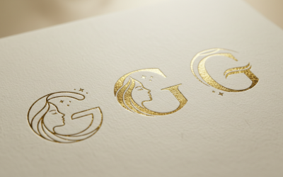 Luxury Letter G Spa Beauty Logo – Elegant Feminine Monogram Set