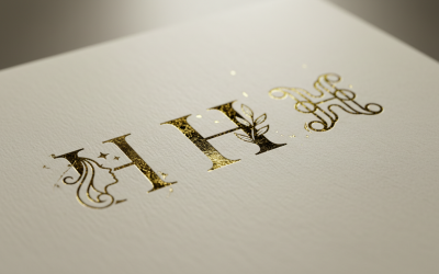 Luxury Letter H Beauty Logo – Elegant Feminine Monogram Set