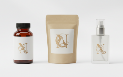 Luxury Letter N Spa Beauty Cosmetic Logo – Elegant Feminine Gold Monogram Collection