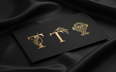 Luxury Letter T Logo Bundle – Elegant Feminine Monogram T with Botanical, Beauty Face