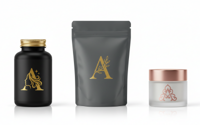 Lyxig bokstav A spa-skönhet kosmetikalogotyp – Elegant feminin monogramkollektion