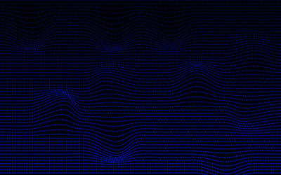 Abstract Digital Wave Dotted Grid Background in Blue for Technology and Data Visualization