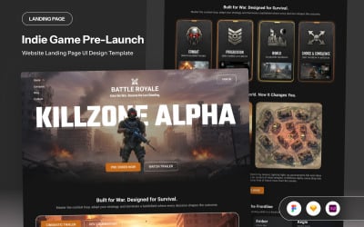 Killzone Alpha - Indie Game Launch Landing Page