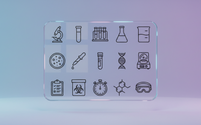 Laboratory &amp;amp; Scientific Research Line Icons – Science Lab, Chemistry &amp;amp; Biology Outline