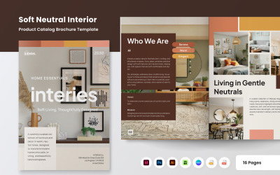 Warm Minimalist Interior Living Catalog Brochure