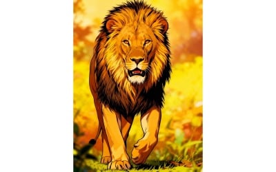Close Up Lioness 1 Illustration