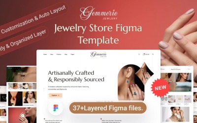Gemmerie - 珠宝及奢侈品电商 Figma 模板