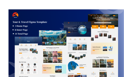 Tour &amp;amp; Travel – Modern Figma Website Template