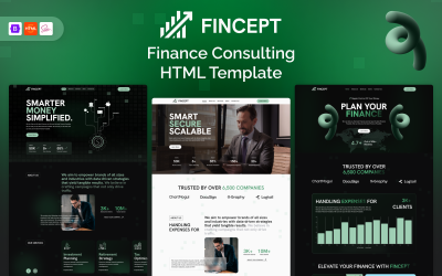 Fincept – HTML-шаблон для финансового и бизнес-консалтинга